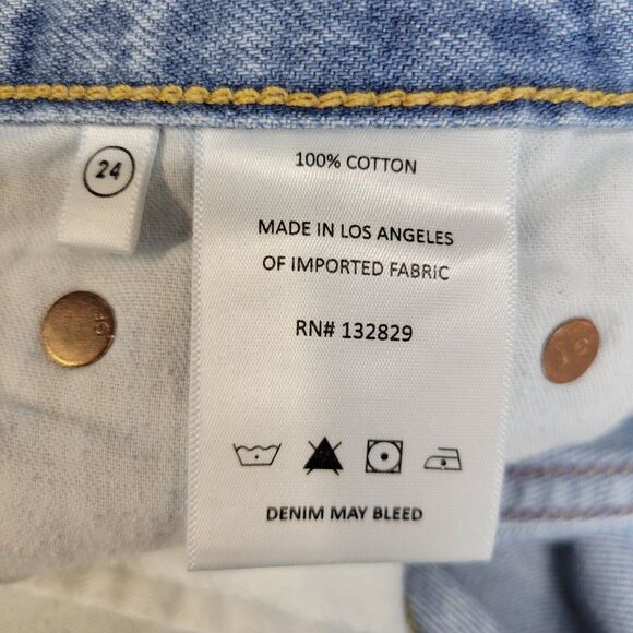 GRLFRND Jeans Womens 24 Bella Low Rise Boyfriend Distressed Straight Leg Relaxed - Picture 9 of 12